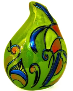Sale Anita Harris Art Pottery Lime Nouveau Teardrop Vase - Small Pottery-Porcelain-China
