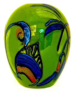 Best Anita Harris Art Pottery Lime Nouveau Delta Vase Pottery-Porcelain-China