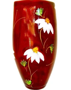 Discount Anita Harris Art Pottery Butterfly & Echinacea Triangle Vase - Medium Pottery-Porcelain-China