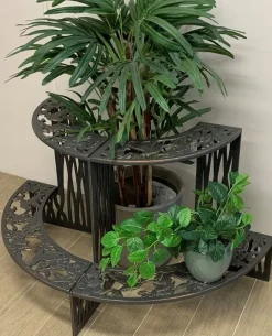 Hot Cast Iron 2 Tiered Plant Stand - Hummingbird Outdoor Furniture