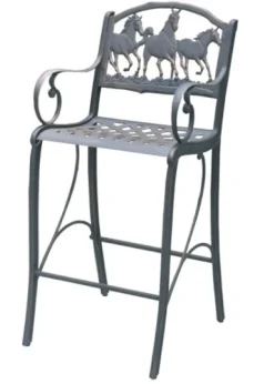 Sale Cast Iron Pub Chair - Horses Outdoor Furniture