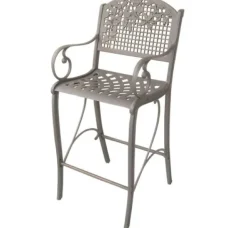Outlet Cast Iron Pub Chair - Leaves Outdoor Furniture