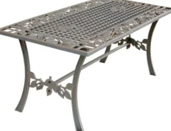 Hot Cast Iron Rectangle Coffee Table - Leaves Outdoor Furniture