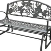 Sale Cast Iron Rocking Bench - Butterfly Outdoor Furniture