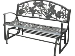 Sale Cast Iron Rocking Bench - Butterfly Outdoor Furniture