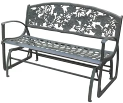 Sale Cast Iron Rocking Bench - Maple Leaf Outdoor Furniture