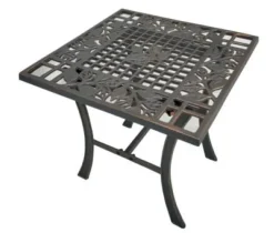 Discount Cast Iron Side Table - Leaves Outdoor Furniture