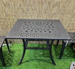 Online Cast Iron Square Conversation Table Outdoor Furniture