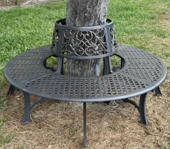New Cast Iron Tree Surround Bench - Hummingbird Outdoor Furniture