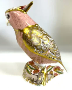 Fashion Crown Derby Pink Cockatoo Paperweight - Special Commissioned Edition of 2500 Royal Crown Derby