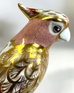 Fashion Crown Derby Pink Cockatoo Paperweight - Special Commissioned Edition of 2500 Royal Crown Derby