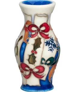 Clearance Moorcroft Christmas 2024 Christmas Crackers Vase Christmas | Moorcroft