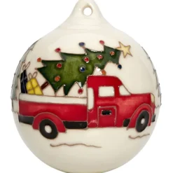 Hot Moorcroft Christmas Carried Away Bauble Ornament Christmas | Moorcroft