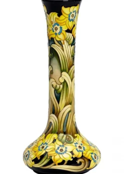 Clearance Moorcroft Daffodils of Olde Vase - Numbered Moorcroft