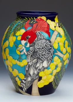 Sale Moorcroft Faulconbridge Antiques Exclusive Gang Gang Cockatoo's Vase 46/10 - TRIAL Moorcroft