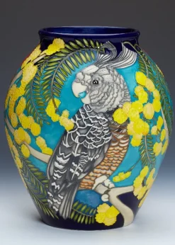 Sale Moorcroft Faulconbridge Antiques Exclusive Gang Gang Cockatoo's Vase 46/10 - TRIAL Moorcroft