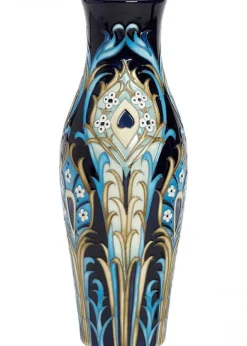 Clearance Moorcroft Florian Feathers Vase - Numbered Moorcroft