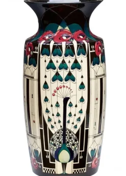 Clearance Moorcroft Prestige Glasgow Peacock Vase 315/15 - Numbered Moorcroft
