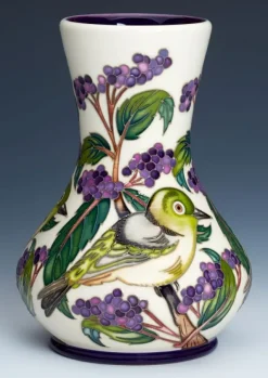 Discount Moorcroft Silvereye Vase 192/7 - Ltd Ed 25 Moorcroft