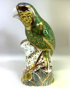 Outlet Royal Crown Derby Amazon Green Parrot Paperweight - Special Commissioned Edition of 2500 Royal Crown Derby