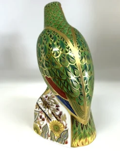 Outlet Royal Crown Derby Amazon Green Parrot Paperweight - Special Commissioned Edition of 2500 Royal Crown Derby