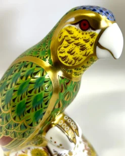 Outlet Royal Crown Derby Amazon Green Parrot Paperweight - Special Commissioned Edition of 2500 Royal Crown Derby