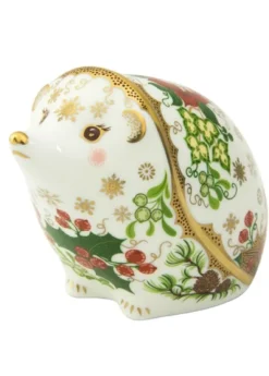 Outlet Royal Crown Derby Christmas Hedgehog Paperweight Christmas | Royal Crown Derby