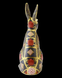 Outlet Royal Crown Derby Old Imari Solid Gold Band Hare Paperweight Royal Crown Derby