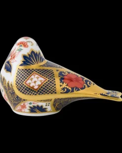 Fashion Royal Crown Derby Old Imari Solid Gold Band Goldfinch Paperweight Royal Crown Derby