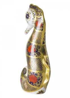 Discount Royal Crown Derby Old Imari Solid Gold Band Seahorse Paperweight Royal Crown Derby