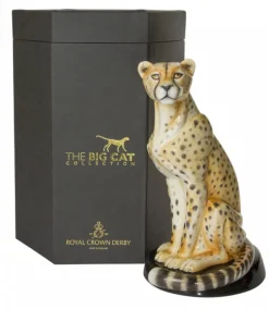 Hot Royal Crown Derby Prestige African Cheetah Ltd 100 Pottery-Porcelain-China | Royal Crown Derby