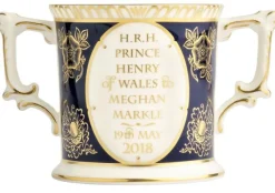 Hot Royal Crown Derby Royal Wedding Prince Harry & Meghan Loving Cup - Ltd Ed 1000 Royal Crown Derby