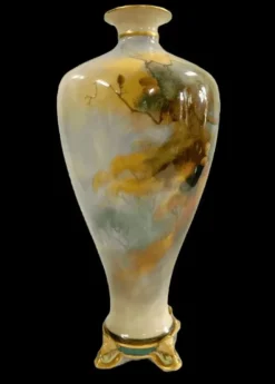 Online Royal Worcester Peacocks footed Vase - Unsigned Pottery-Porcelain-China