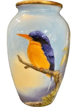 Online Steve Smith Buff Breasted Kingfisher Vase - Ltd Ed 5 Pottery-Porcelain-China