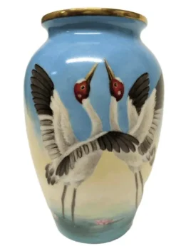 Fashion Steve Smith Dancing Brolgas Vase - Ltd Ed 5 Pottery-Porcelain-China