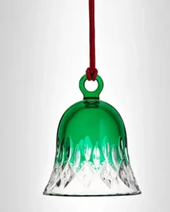 Hot Waterford 2024 Christmas Crystal Lismore Green Bell Ornament Christmas
