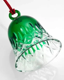 Hot Waterford 2024 Christmas Crystal Lismore Green Bell Ornament Christmas