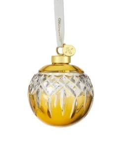 New Waterford Crystal 2022 Christmas Lismore Hope Amber Bauble Christmas