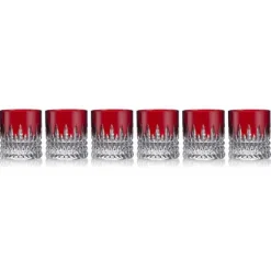 Fashion Waterford Crystal 2024 New Year Celebration Small Tumblers Red-Set of 6 Christmas