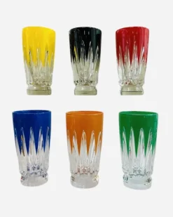 Online Waterford Crystal 2025 New Year Fireworks Shot Glasses Assorted Colours - Set of 6 Ltd Ed Christmas