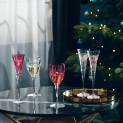 Fashion Waterford Crystal Christmas 2022 Winter Wonders Rose Color Flute Glass - DISCONTINUED Christmas