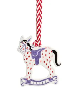 Clearance Wedgwood 2024 Christmas Rocking Horse Baby's First Ornament - The Nutcracker Collection Christmas